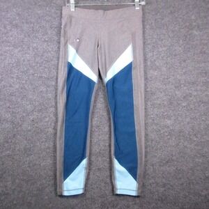 Under Armour Leggings Womens Medium Gray Colorblock Compression HeatGear